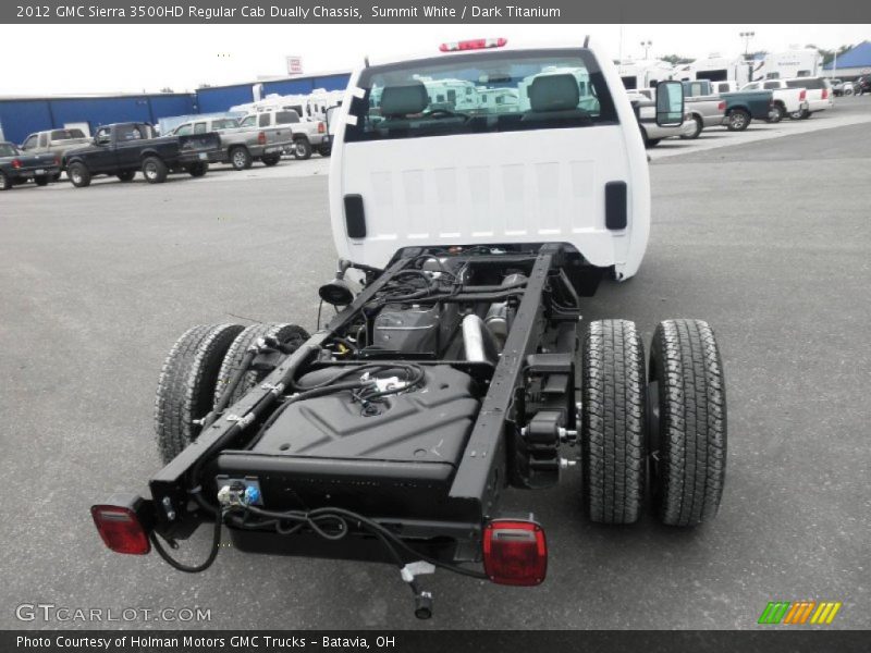 Summit White / Dark Titanium 2012 GMC Sierra 3500HD Regular Cab Dually Chassis