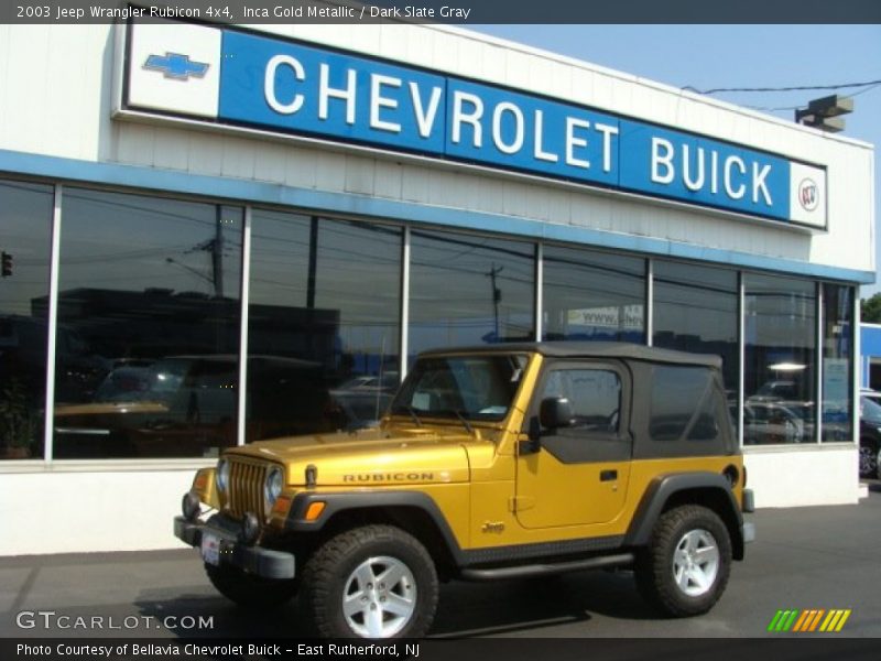 Inca Gold Metallic / Dark Slate Gray 2003 Jeep Wrangler Rubicon 4x4