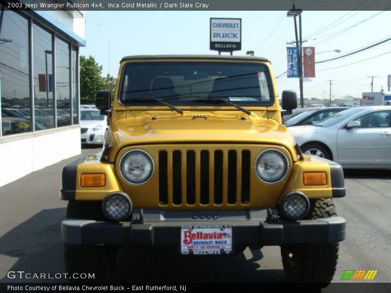 Inca Gold Metallic / Dark Slate Gray 2003 Jeep Wrangler Rubicon 4x4
