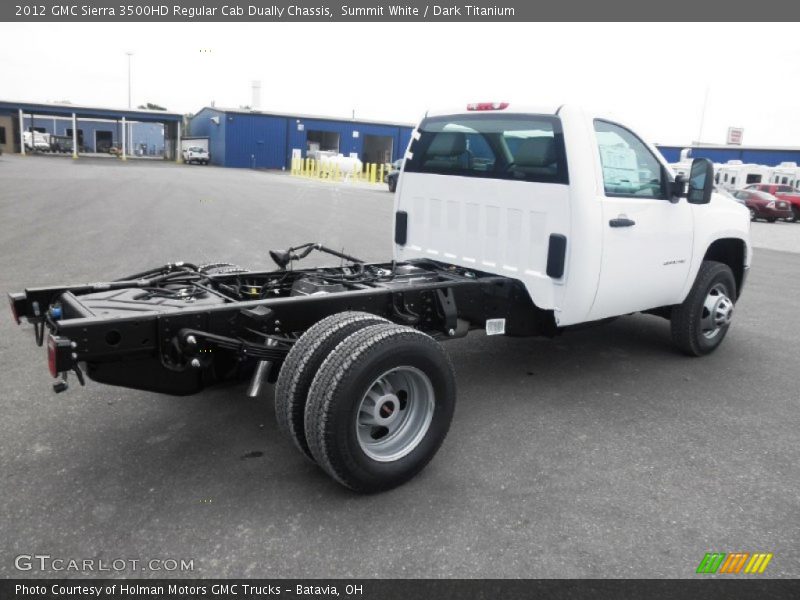 Summit White / Dark Titanium 2012 GMC Sierra 3500HD Regular Cab Dually Chassis