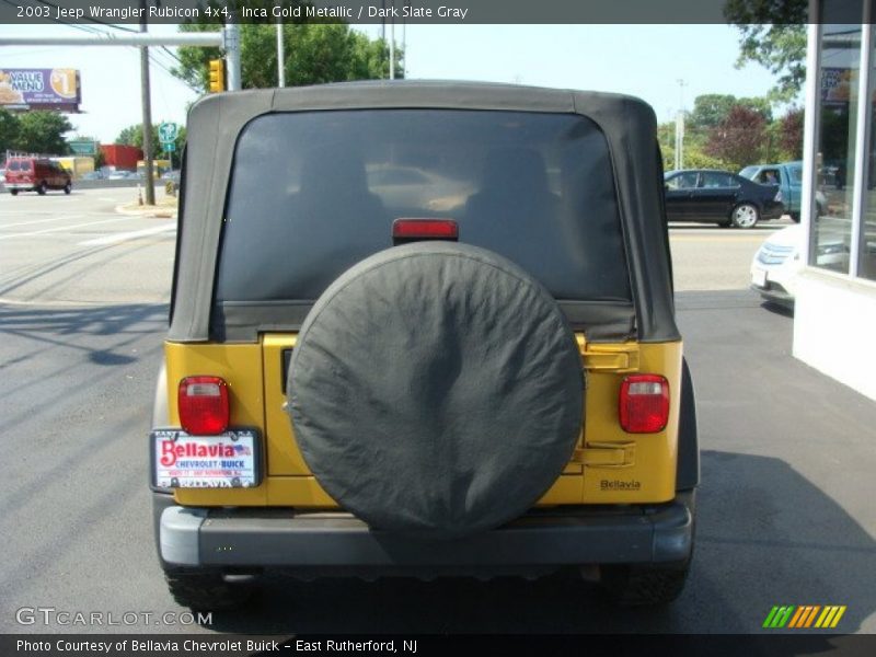 Inca Gold Metallic / Dark Slate Gray 2003 Jeep Wrangler Rubicon 4x4