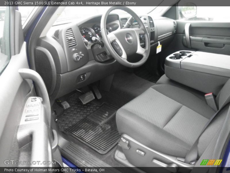Ebony Interior - 2013 Sierra 1500 SLE Extended Cab 4x4 