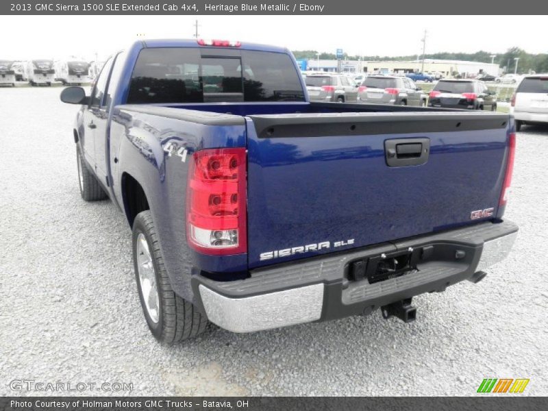 Heritage Blue Metallic / Ebony 2013 GMC Sierra 1500 SLE Extended Cab 4x4