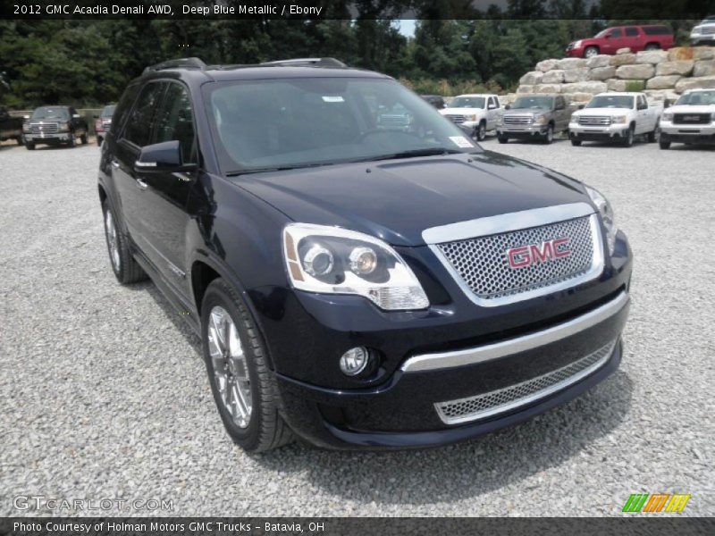 Deep Blue Metallic / Ebony 2012 GMC Acadia Denali AWD
