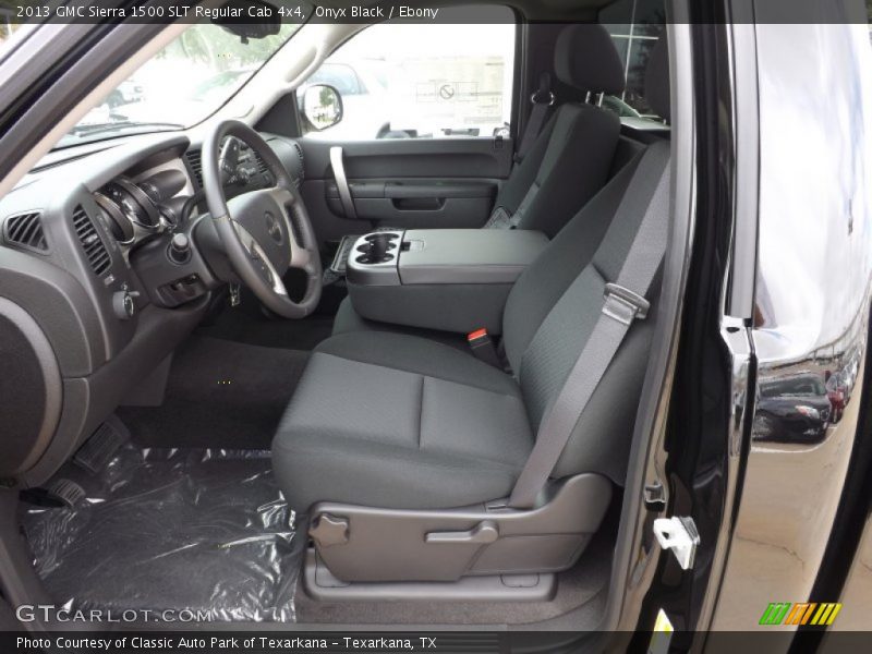 Ebony Interior - 2013 Sierra 1500 SLT Regular Cab 4x4 