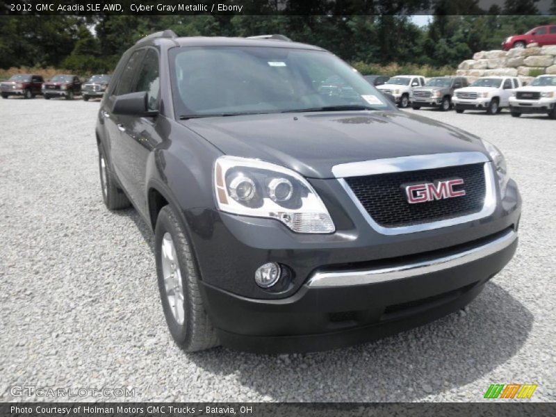 Cyber Gray Metallic / Ebony 2012 GMC Acadia SLE AWD