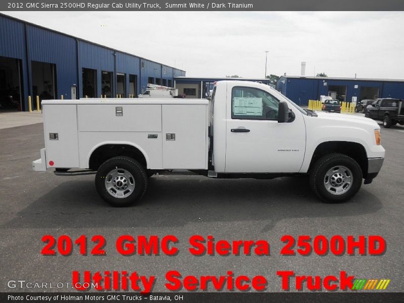 Summit White / Dark Titanium 2012 GMC Sierra 2500HD Regular Cab Utility Truck