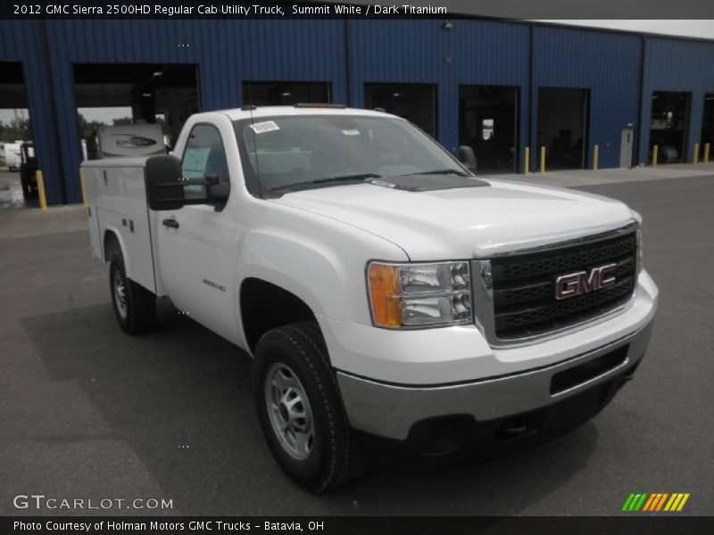 Summit White / Dark Titanium 2012 GMC Sierra 2500HD Regular Cab Utility Truck