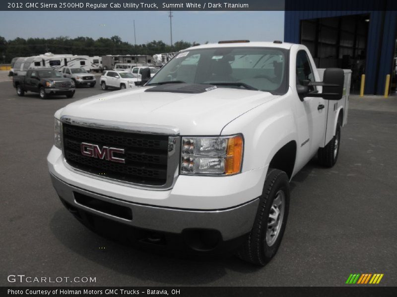 Summit White / Dark Titanium 2012 GMC Sierra 2500HD Regular Cab Utility Truck