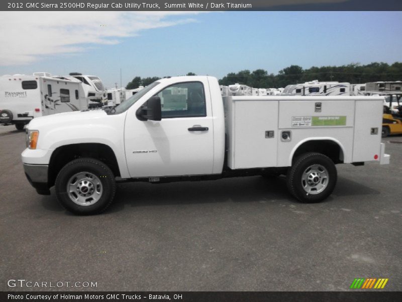 Summit White / Dark Titanium 2012 GMC Sierra 2500HD Regular Cab Utility Truck