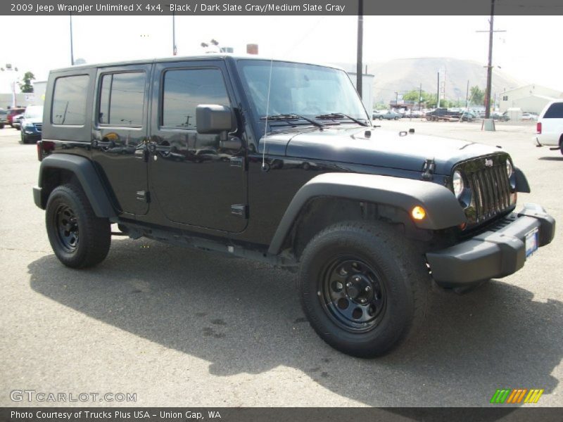 Black / Dark Slate Gray/Medium Slate Gray 2009 Jeep Wrangler Unlimited X 4x4