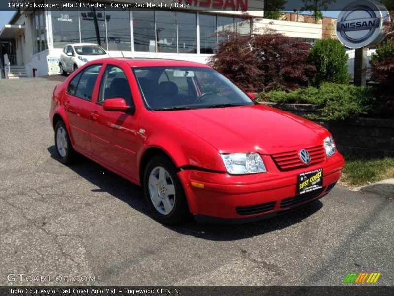 Canyon Red Metallic / Black 1999 Volkswagen Jetta GLS Sedan