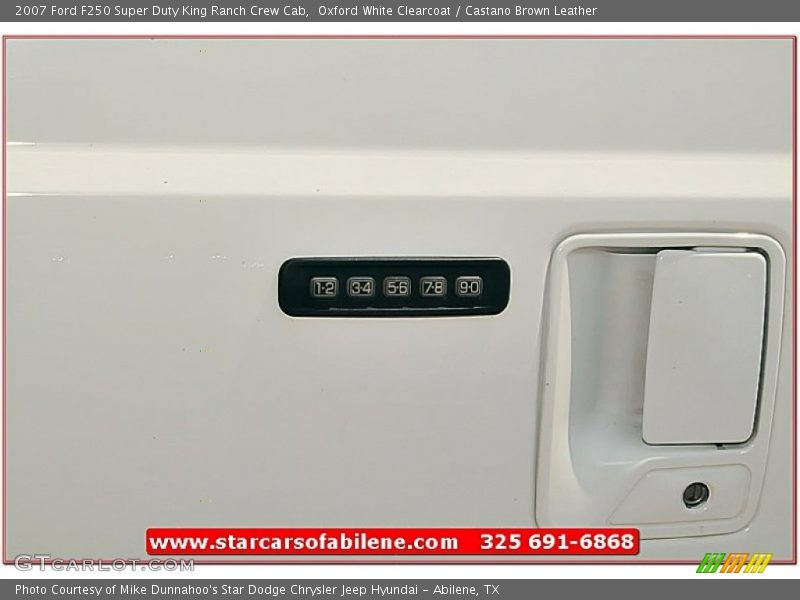 Oxford White Clearcoat / Castano Brown Leather 2007 Ford F250 Super Duty King Ranch Crew Cab