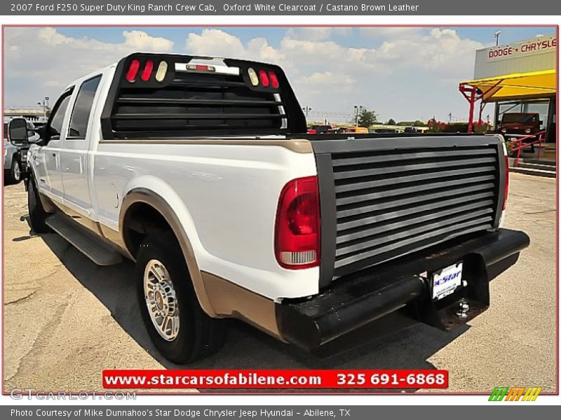 Oxford White Clearcoat / Castano Brown Leather 2007 Ford F250 Super Duty King Ranch Crew Cab
