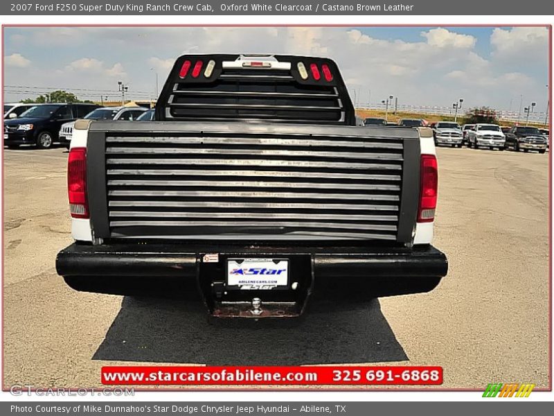 Oxford White Clearcoat / Castano Brown Leather 2007 Ford F250 Super Duty King Ranch Crew Cab