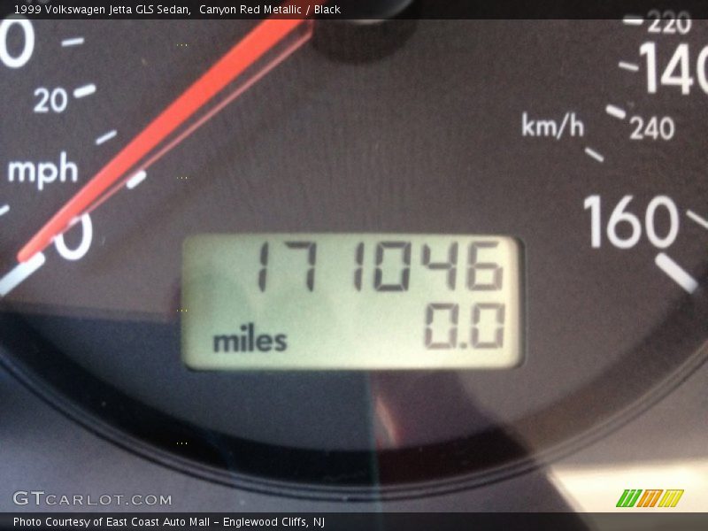 Canyon Red Metallic / Black 1999 Volkswagen Jetta GLS Sedan