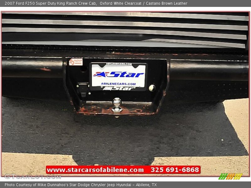 Oxford White Clearcoat / Castano Brown Leather 2007 Ford F250 Super Duty King Ranch Crew Cab