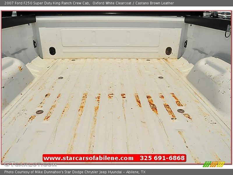 Oxford White Clearcoat / Castano Brown Leather 2007 Ford F250 Super Duty King Ranch Crew Cab