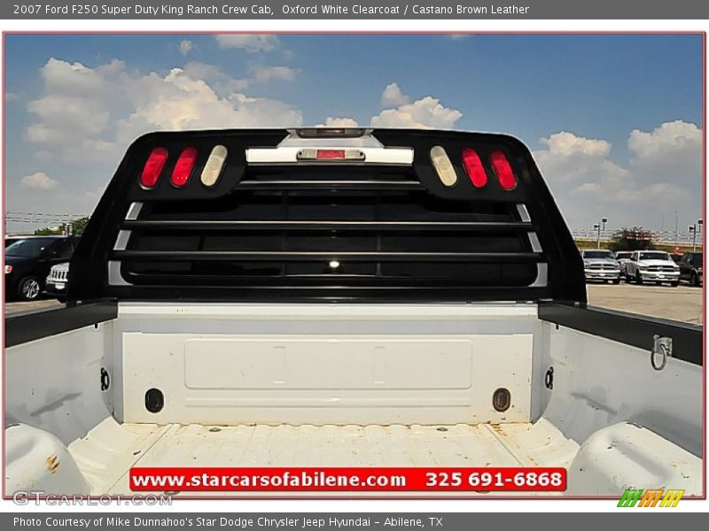 Oxford White Clearcoat / Castano Brown Leather 2007 Ford F250 Super Duty King Ranch Crew Cab