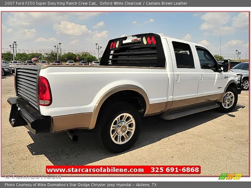 Oxford White Clearcoat / Castano Brown Leather 2007 Ford F250 Super Duty King Ranch Crew Cab