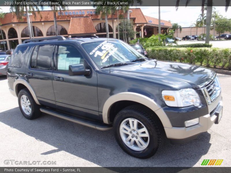 Black Pearl Slate Metallic / Black/Camel 2010 Ford Explorer Eddie Bauer