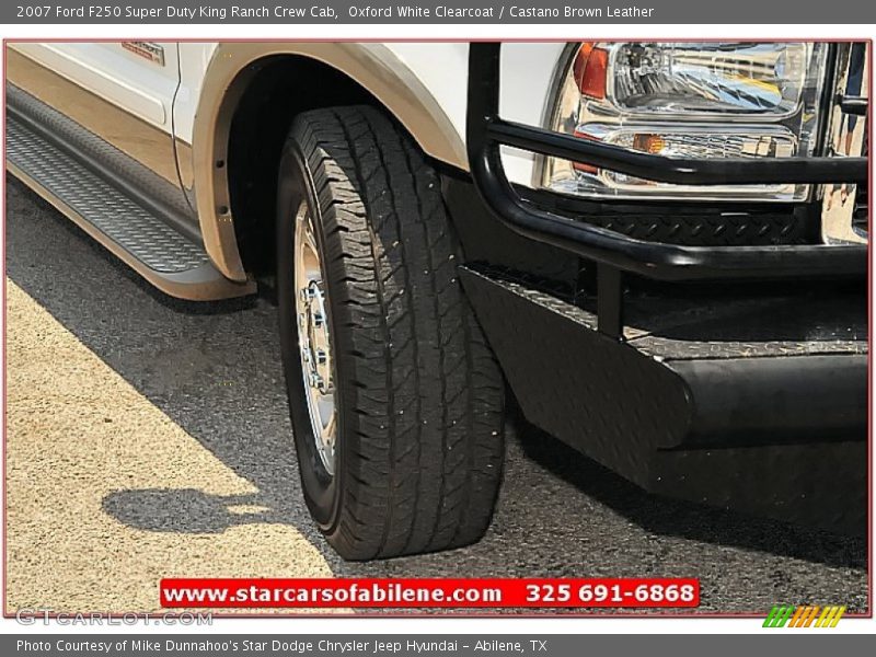 Oxford White Clearcoat / Castano Brown Leather 2007 Ford F250 Super Duty King Ranch Crew Cab