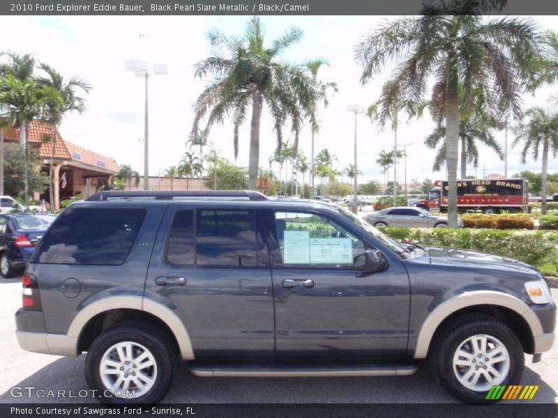 Black Pearl Slate Metallic / Black/Camel 2010 Ford Explorer Eddie Bauer
