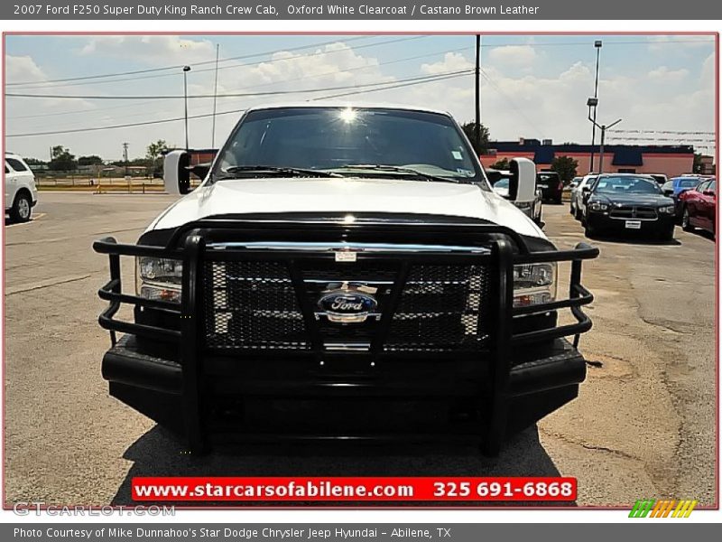Oxford White Clearcoat / Castano Brown Leather 2007 Ford F250 Super Duty King Ranch Crew Cab