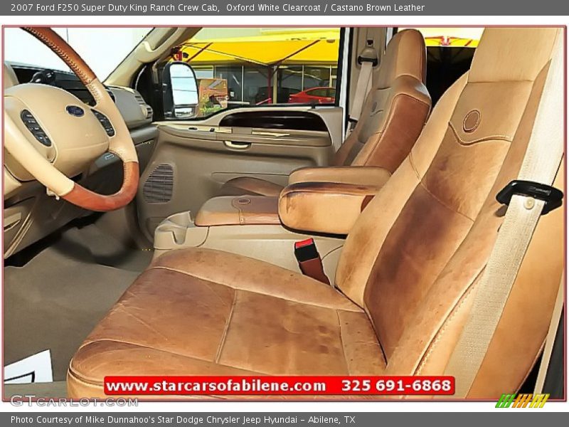Oxford White Clearcoat / Castano Brown Leather 2007 Ford F250 Super Duty King Ranch Crew Cab