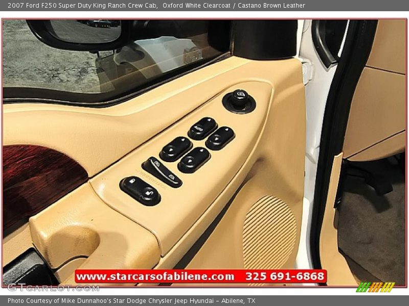 Oxford White Clearcoat / Castano Brown Leather 2007 Ford F250 Super Duty King Ranch Crew Cab