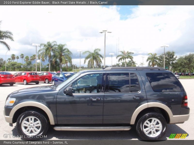 Black Pearl Slate Metallic / Black/Camel 2010 Ford Explorer Eddie Bauer