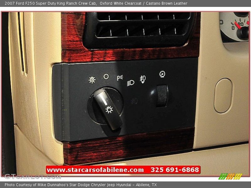 Oxford White Clearcoat / Castano Brown Leather 2007 Ford F250 Super Duty King Ranch Crew Cab
