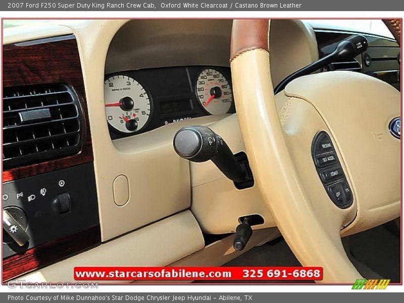 Oxford White Clearcoat / Castano Brown Leather 2007 Ford F250 Super Duty King Ranch Crew Cab
