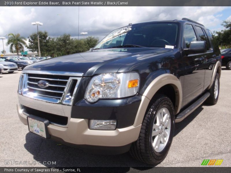 Black Pearl Slate Metallic / Black/Camel 2010 Ford Explorer Eddie Bauer