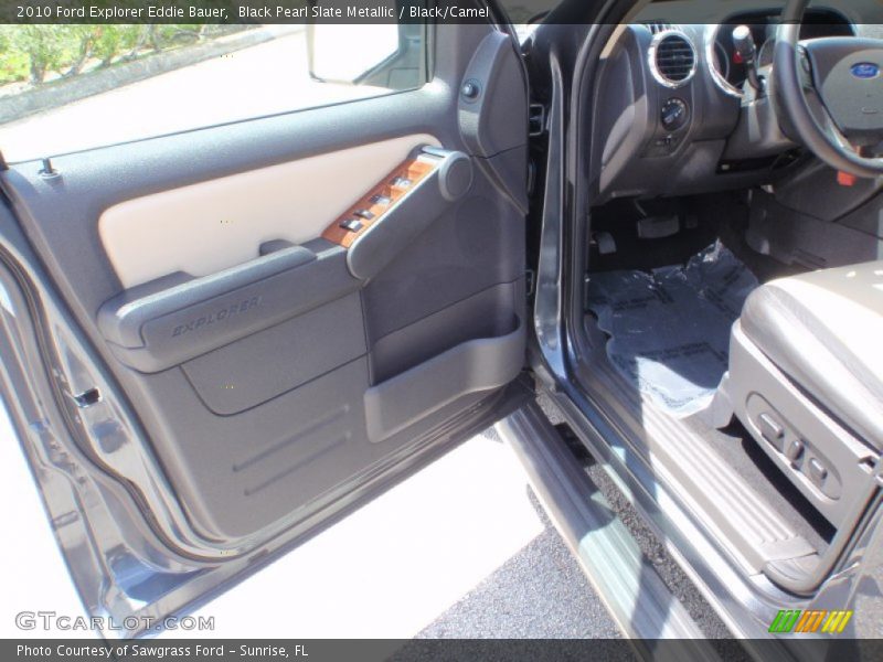 Black Pearl Slate Metallic / Black/Camel 2010 Ford Explorer Eddie Bauer