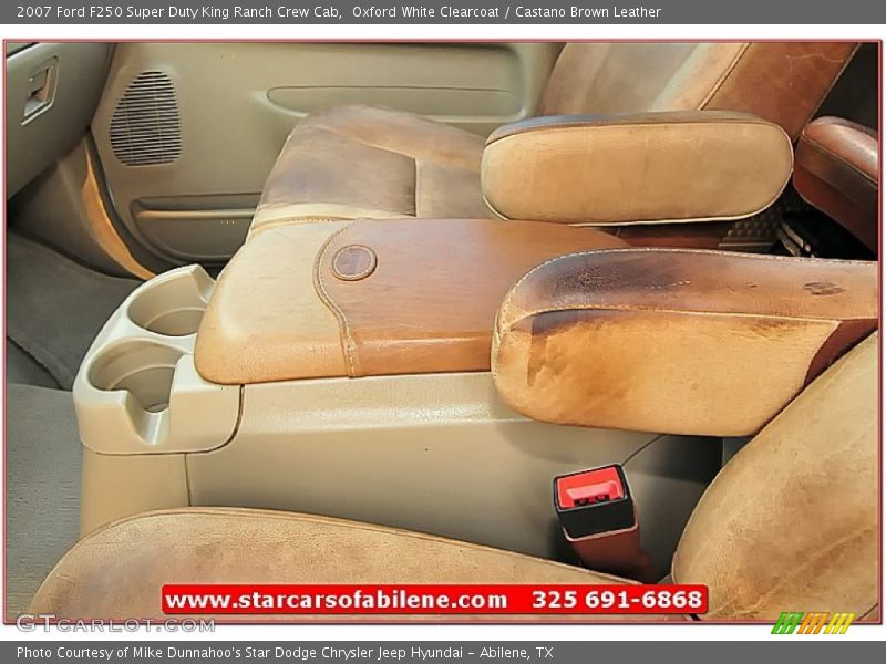 Oxford White Clearcoat / Castano Brown Leather 2007 Ford F250 Super Duty King Ranch Crew Cab
