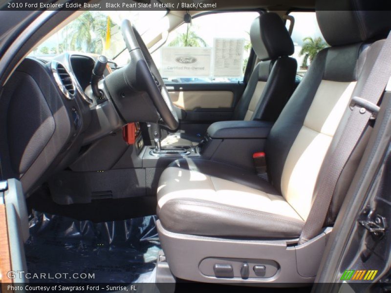 Black Pearl Slate Metallic / Black/Camel 2010 Ford Explorer Eddie Bauer