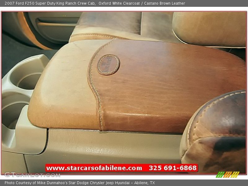 Oxford White Clearcoat / Castano Brown Leather 2007 Ford F250 Super Duty King Ranch Crew Cab