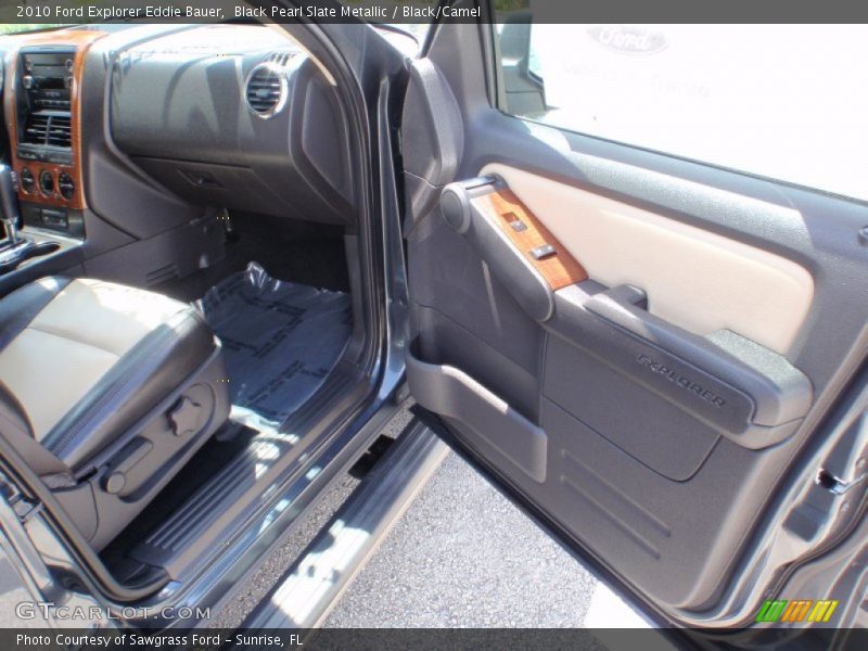 Black Pearl Slate Metallic / Black/Camel 2010 Ford Explorer Eddie Bauer