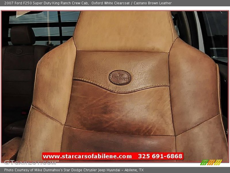 Oxford White Clearcoat / Castano Brown Leather 2007 Ford F250 Super Duty King Ranch Crew Cab