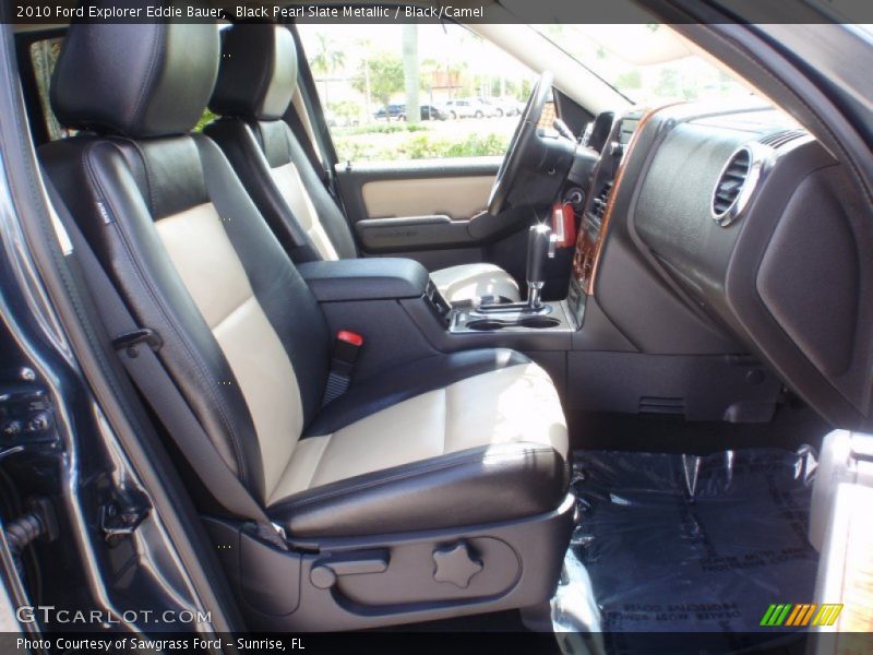 Black Pearl Slate Metallic / Black/Camel 2010 Ford Explorer Eddie Bauer