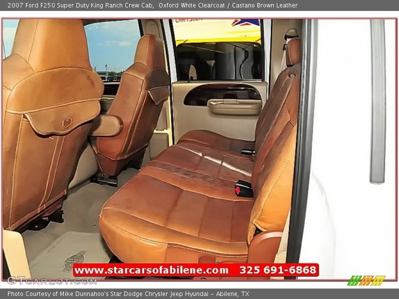 Oxford White Clearcoat / Castano Brown Leather 2007 Ford F250 Super Duty King Ranch Crew Cab