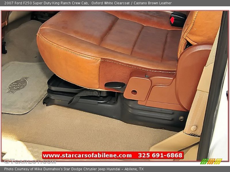 Oxford White Clearcoat / Castano Brown Leather 2007 Ford F250 Super Duty King Ranch Crew Cab