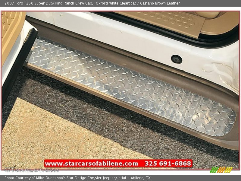 Oxford White Clearcoat / Castano Brown Leather 2007 Ford F250 Super Duty King Ranch Crew Cab