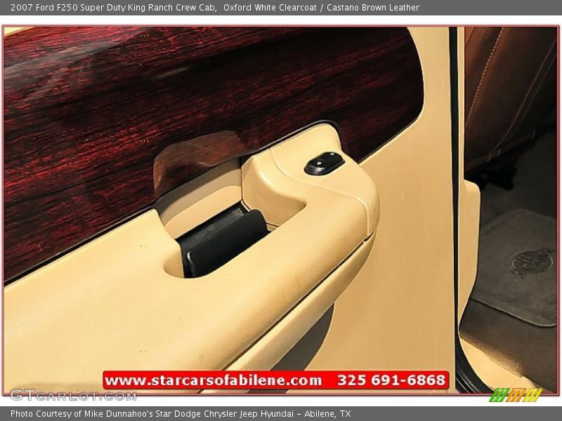 Oxford White Clearcoat / Castano Brown Leather 2007 Ford F250 Super Duty King Ranch Crew Cab