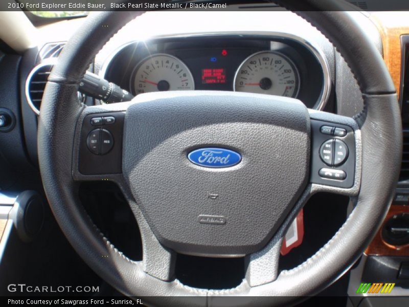 Black Pearl Slate Metallic / Black/Camel 2010 Ford Explorer Eddie Bauer