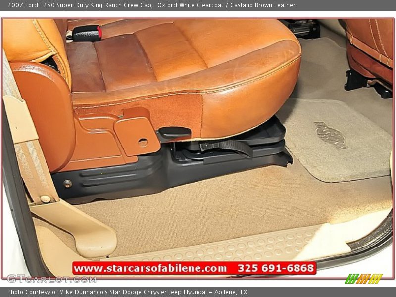 Oxford White Clearcoat / Castano Brown Leather 2007 Ford F250 Super Duty King Ranch Crew Cab