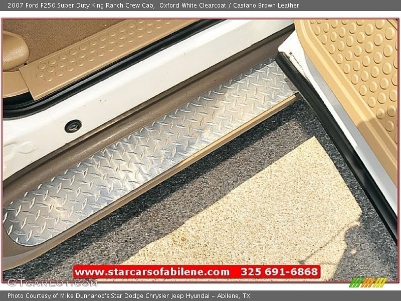 Oxford White Clearcoat / Castano Brown Leather 2007 Ford F250 Super Duty King Ranch Crew Cab