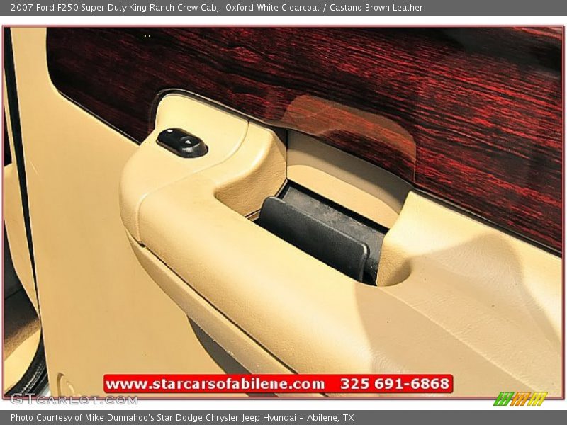 Oxford White Clearcoat / Castano Brown Leather 2007 Ford F250 Super Duty King Ranch Crew Cab