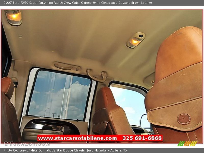 Oxford White Clearcoat / Castano Brown Leather 2007 Ford F250 Super Duty King Ranch Crew Cab